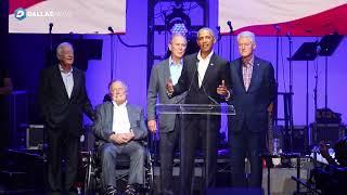 Former Presidents Bill Clinton and Barack Obama speak at Harvey relief concert
